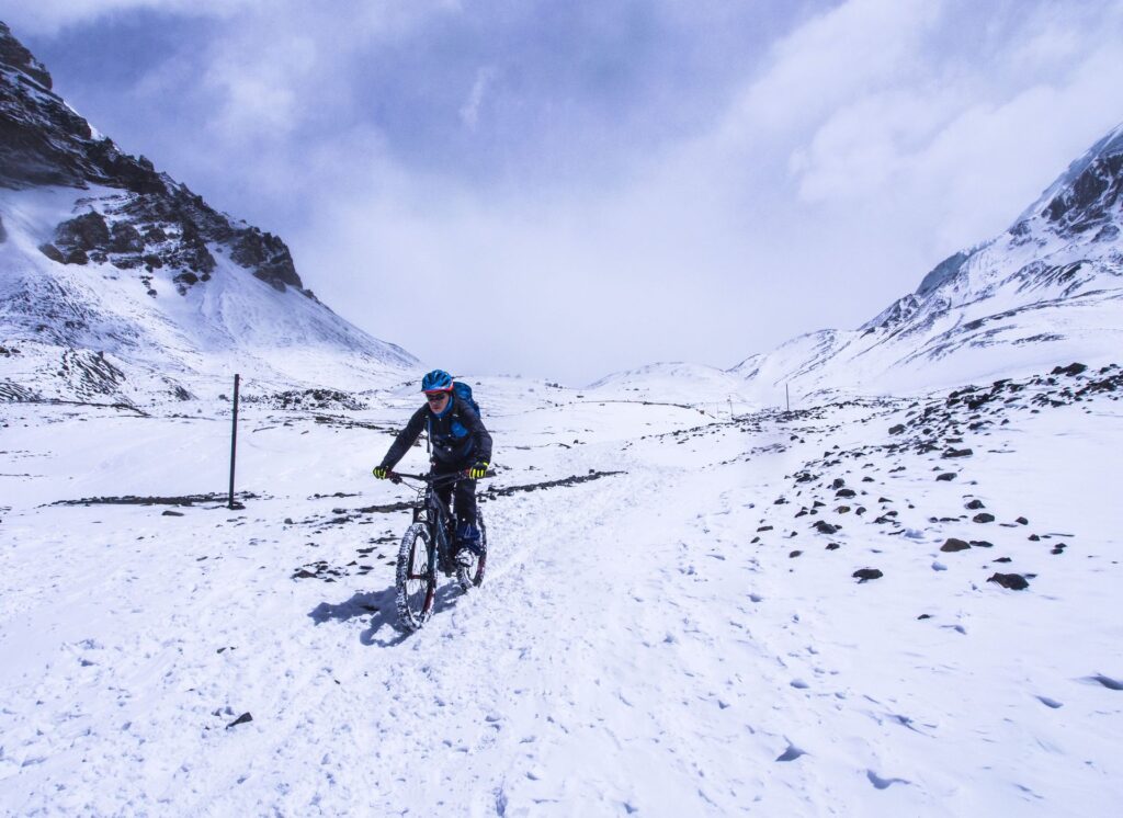 Deep-winter singletrack